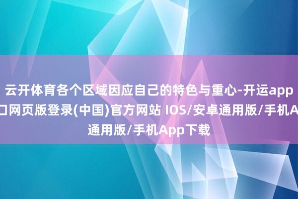 云开体育各个区域因应自己的特色与重心-开运app官网入口网页版登录(中国)官方网站 IOS/安卓通用版/手机App下载